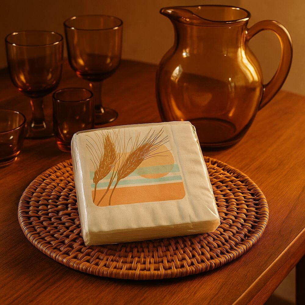 Vintage 1983 Current Wheat Sunset Luncheon Napkins – 24 Ct. 2-Ply – Sealed